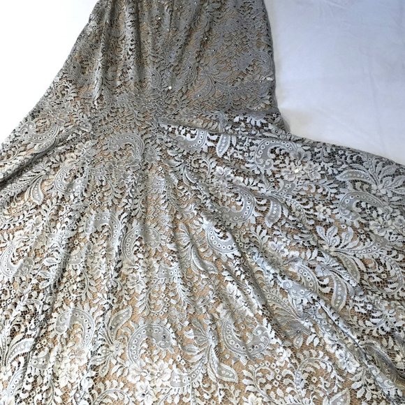 Luxury Jovani Silver Dress Long - Picture 13 of 16